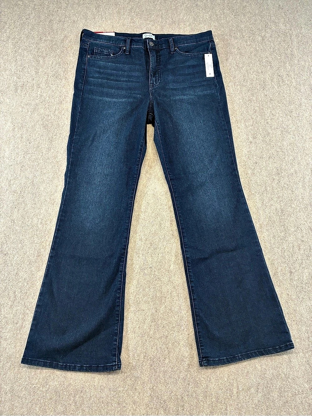 Jessica Simpson Bootcut Jeans Mid-Rise Dark Wash Stretch Denim XL 14/32